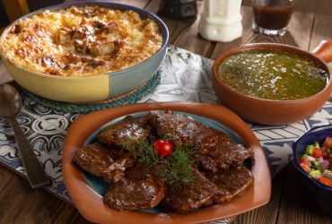 ارز معمر - ملوخية - لحم انتركوت