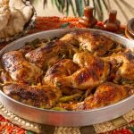 صينية فراخ - فى الفرن- مع البصل -المكرمل- الوصفة - طريقة عمل