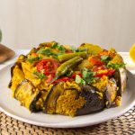 مقلوبة- الفراخ - المقلوبة بالدجاج - مقلوبة بالدجاج المشوي - اكلات الحلة الواحدة - طريقة عمل المقلوبة - قناة الوصفة