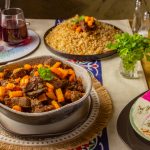 كباب - حلة - لحم - كباب - حلة - ارز حبة وحبة - سلطة - زبادي - افطار - رمضان ابلة منال - الوصفة