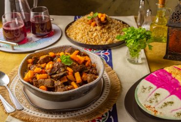 كباب - حلة - لحم - كباب - حلة - ارز حبة وحبة - سلطة - زبادي - افطار - رمضان ابلة منال - الوصفة