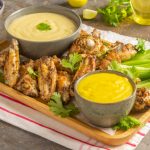 اجنحة دجاج مشوية - صوص جبن تركي - صوص جبن ريكفورد - اكلات سريعة