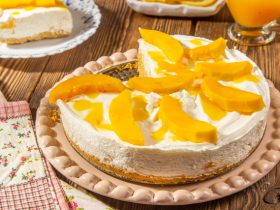 تشيز كيك بالمانجو - اسرع تشيز كيك