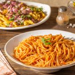 مكرونة وبطاطس - مكؤونة اسباجيتي - صلصة المكرونة الحمرا