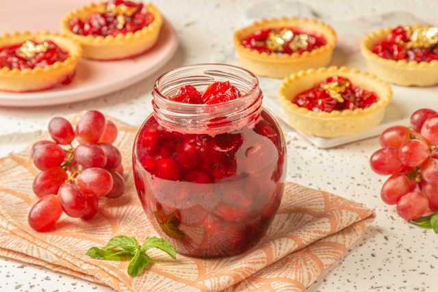 مربى العنب الاحمر - مربى العنب البيتي - طريقة عمل مربى العنب