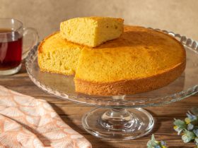 طريقة عمل كيك الذرة - البسيسة بدقيق الذرة _ اسهل طريقة للبسيسة