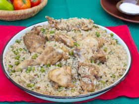 كبسة بالفراخ والبسلة - اكلة الحلة الواحدة - طريقة عمل الكبسة