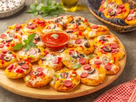 ميني بيتزا - عجينة البيتزا - افكار لانش بوكس