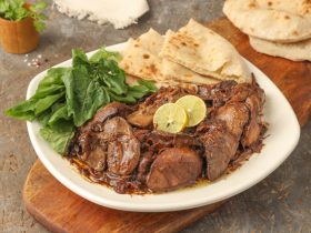 كبد الدجاج بدبس الرمان_طريقة_عمل_كبدة_الدجاج