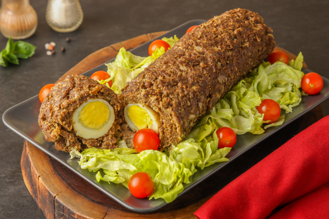 بيض اسكتلاندي _رول اللحم المفروم بالبيض_افكار_للعزومات