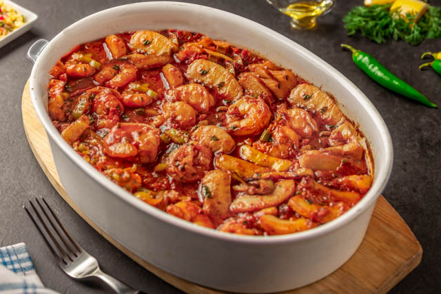 طاجن سبيط وجمبري _ طريقة_عمل_طاجن_جمبري